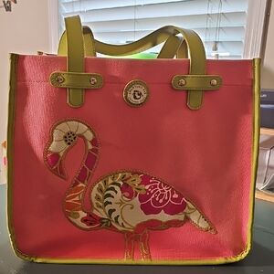 Pink Flamingo Tote Bag By SPARTINA 449. Great Tote Bag, Lots Of Toom And Pockets